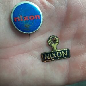 Nixon Vintage Blue and Black Pin Set